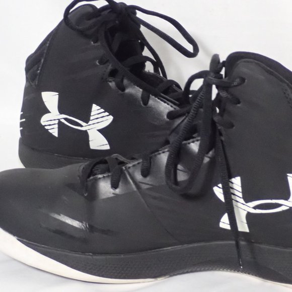 UNDER ARMOUR Men's 11 Sneakers/Basketball Black + White Man Made - Picture 4 of 7